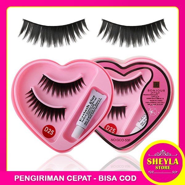 Bulu Mata Palsu Free Lem / Bulu Mata Bonjour / Eyelash Set Bulu Mata Lem / TS-123