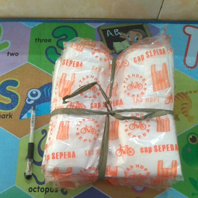 Tas plastik hdpe || kresek putih || kresek makanan  sedang cap sepeda