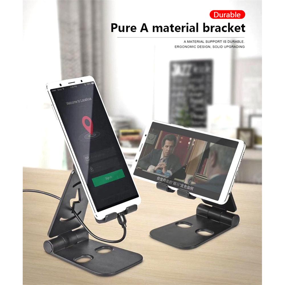 Populer Tablet Stand Adjustable Double Foldable Phone Stand Desktop Stand Holder