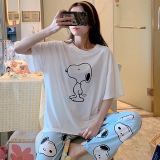 SNOOPY KAOS CELANA  PANJANG BANGKOK  PAJAMAS Shopee 