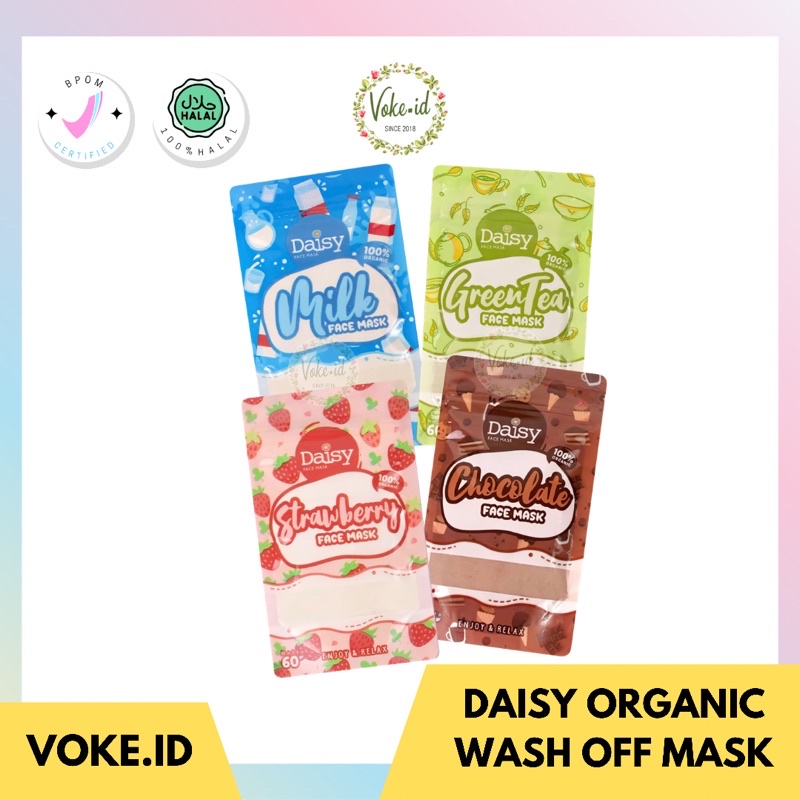 [VOKE.ID GROSIR] DAISY ORGANIC FACE MASK WASH OFF MASK