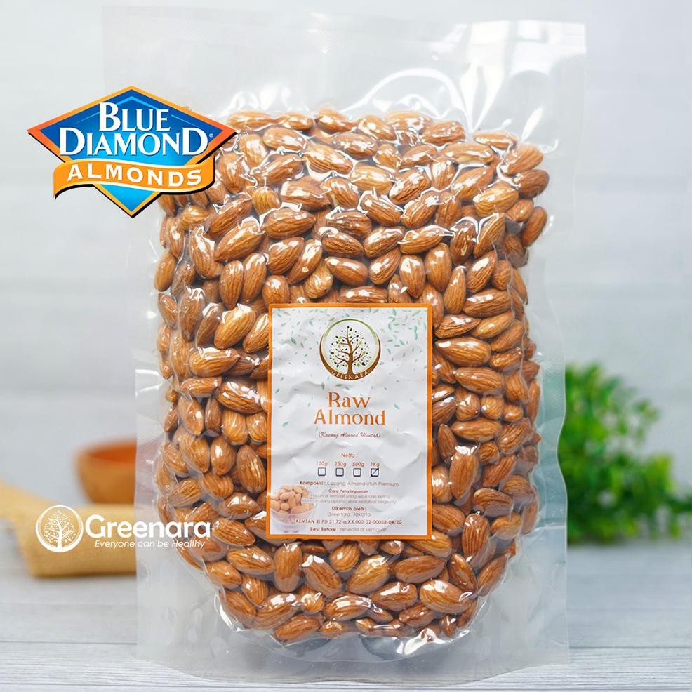 

Super's cepath Kacang almond mentah kupas 1kg / raw whole almond X58X1 ..!!