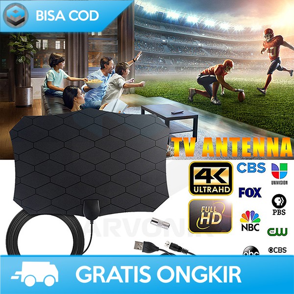 ANTENA TV DIGITAL INDOR SUPER JERNIH TAFFWARE TFL-D140 DVB T2 UHF AWET