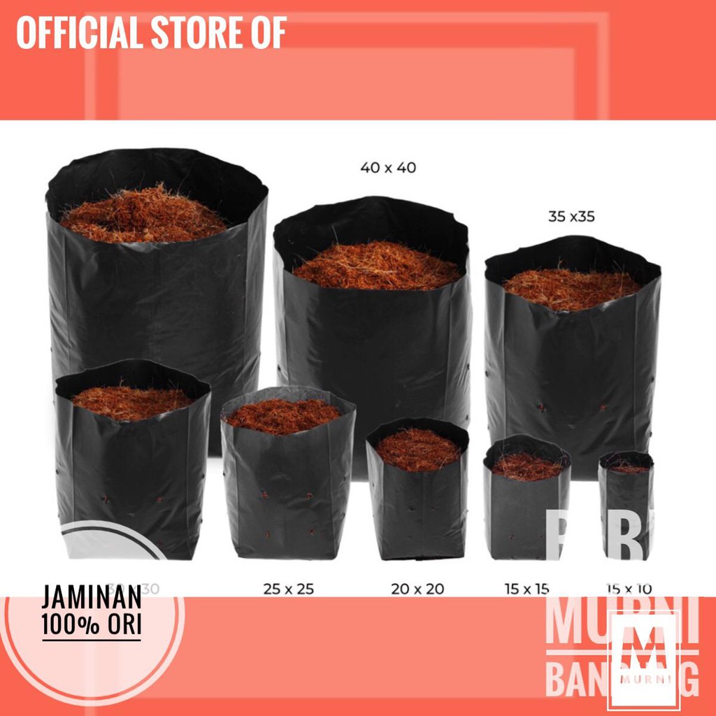 POLIBAG POLYBAG 35X30 CM POLIBEK PLASTIK SEMAI POT KANTONG TANAMAN