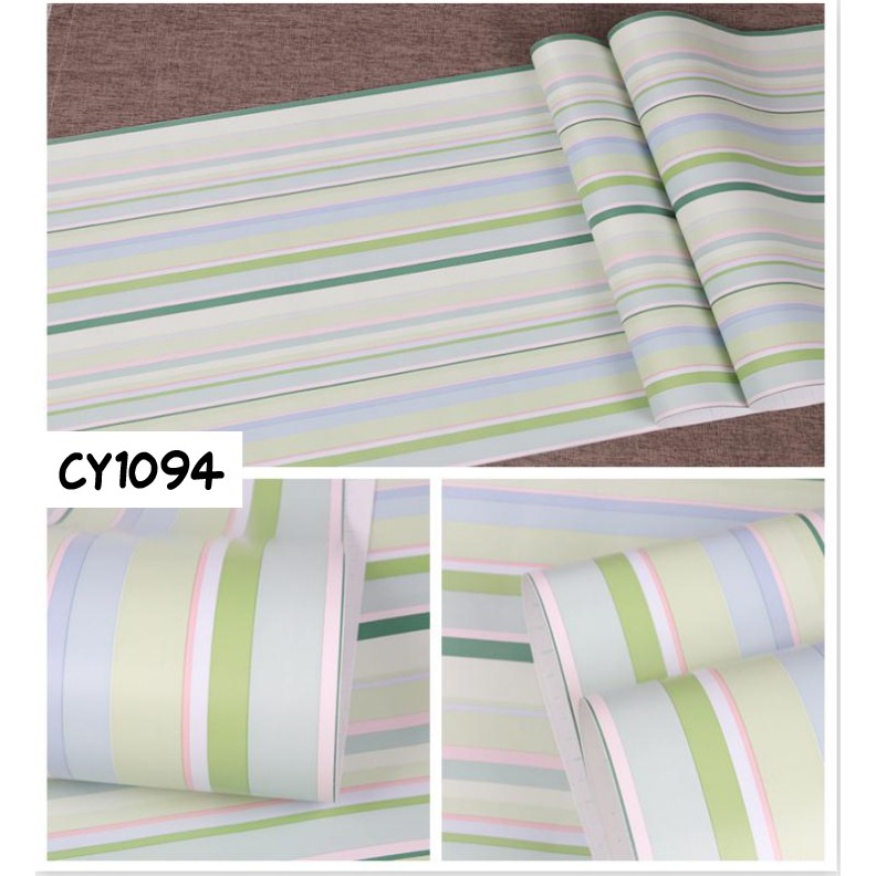 Wallpaper dinding 3d motif salur CY / Wallpaper dinding kamar tidur anak wallstiker 45cm x 9m