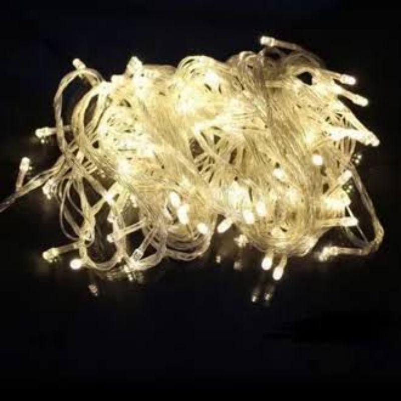 Lampu Tumblr Rainbow 10 meter / Lampu Hias Kamar 10 m / Lampu Natal Hias Pelangi Lampu Kawat Boba 1 Meter-Warmwhite 10 meter