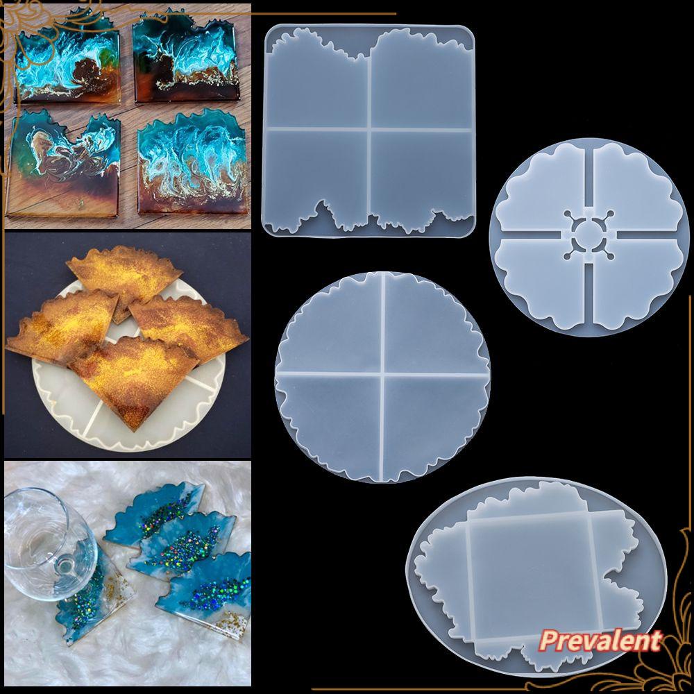 Cetakan Coaster Resin Epoksi DIY Bentuk Asimetris