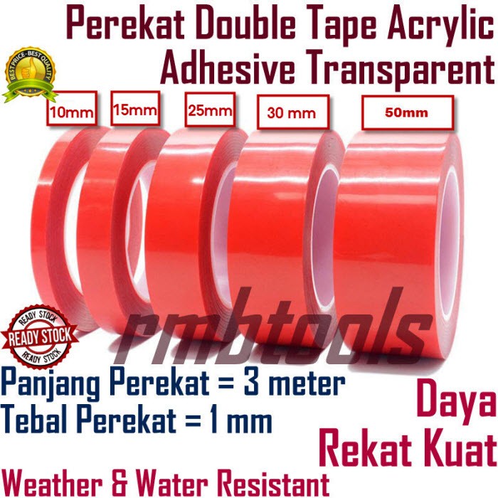 

Jual Perekat Double Tape 15Mmx3M Acrylic Transparent Daya Rekat Kuat Bening Bergaransi