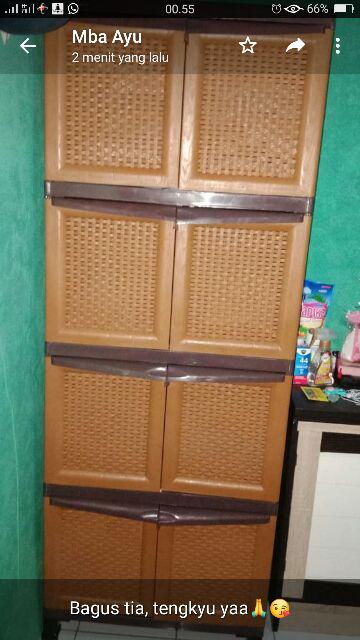 Laci / Lemari Plastik / Lemari Pakaian Napolly 8 Pintu