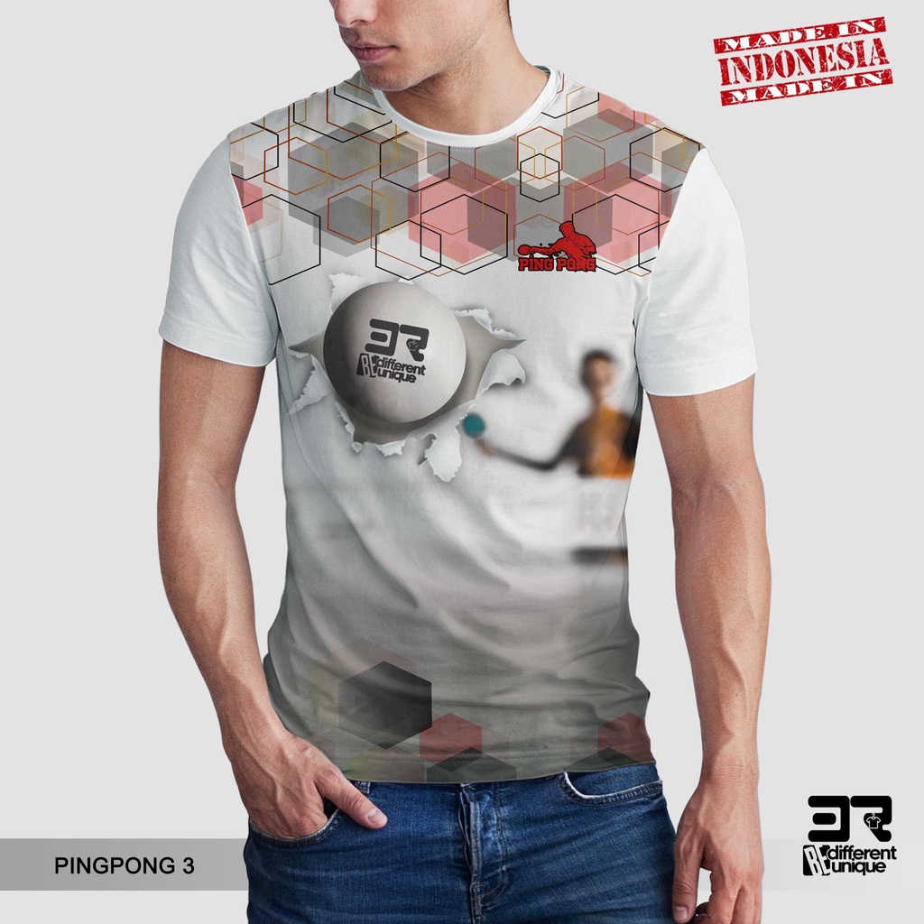 [ COD ] KAOS PRINTING GAMBAR TENIS MEJA PINGPONG 3 - BAJU DISTRO ORIGINAL MOTIF OLAHRAGA OLAH RAGA S