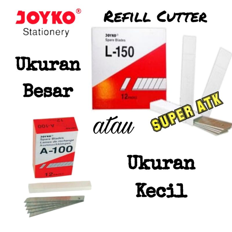 

REFILL CUTTER / ISI CUTTER JOYKO (TERSEDIA UKURAN BESAR / KECIL)