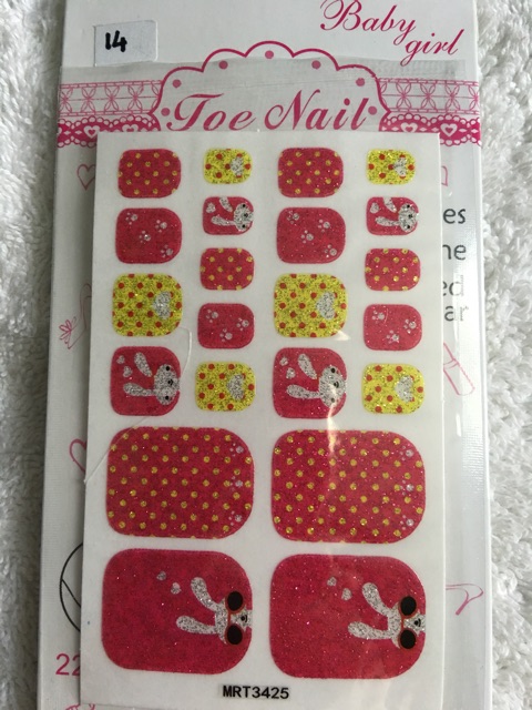 Toe Nail Art Stickers+kikiran kuku