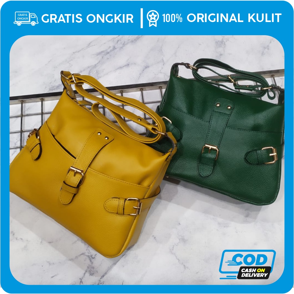 Tas Wanita selempang kulit asli tas papirut asli garut tas slempang wanita premium Tas Kulit Asli ke