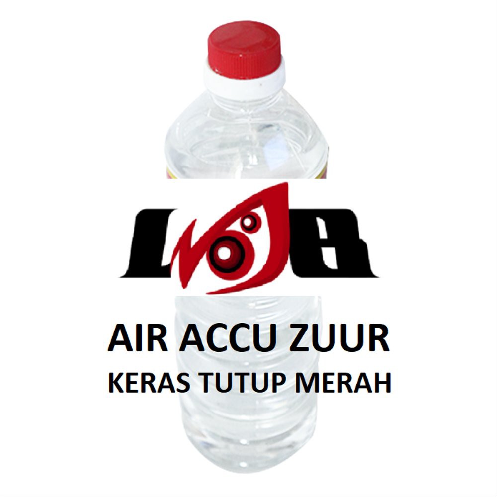 Lihat Detal Air Accu Zuur Keras Botol Kecil Cairan Aki Zur Tutup Merah Murah