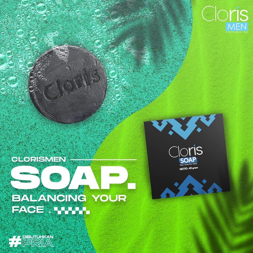 Clorismen PAKET MAKE IT SIMPLE Cloris Men Soap 40gr &amp; Wadah Sabun Cloris Original