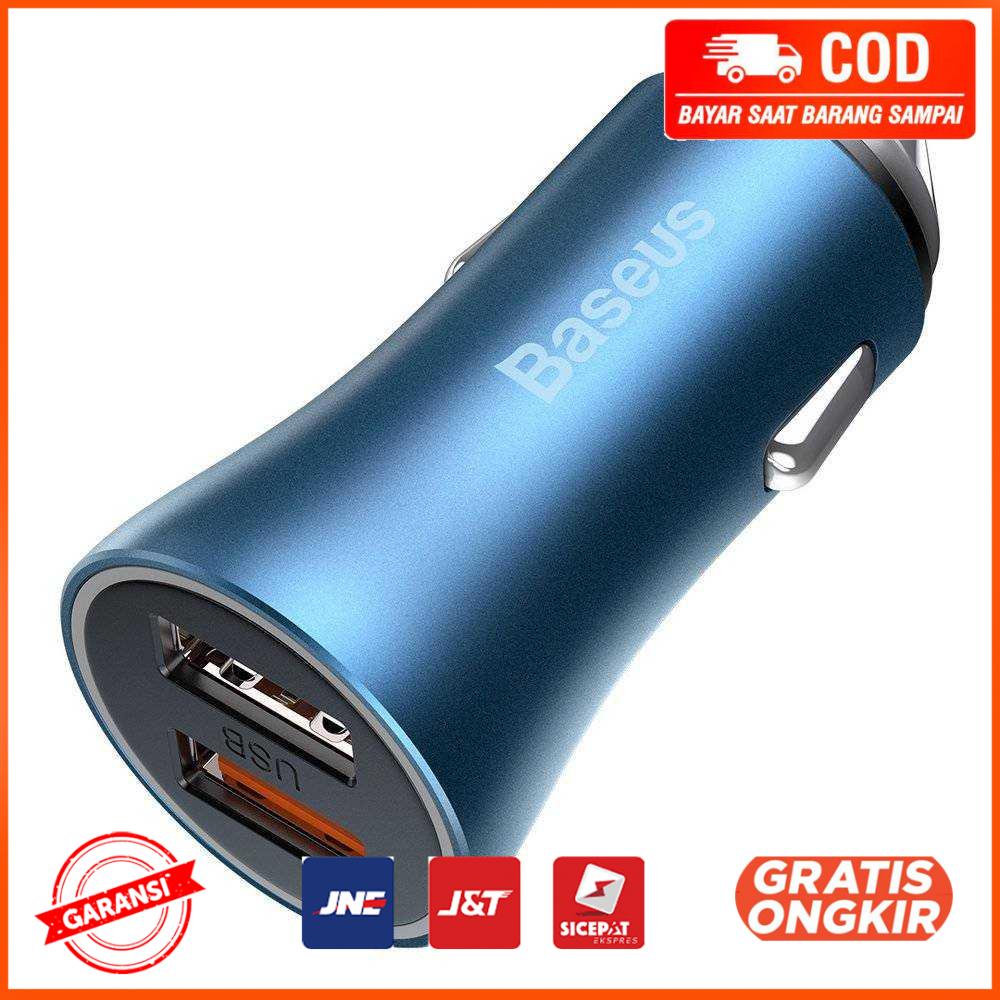 Baseus Golden Contactor Pro Car Charger Mobil 2 USB QC 40 W CCJDA03