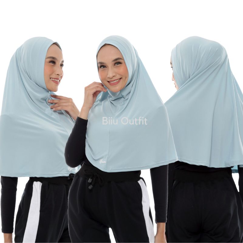 Biiu Jilbab Jersey Sport Instan Nuna