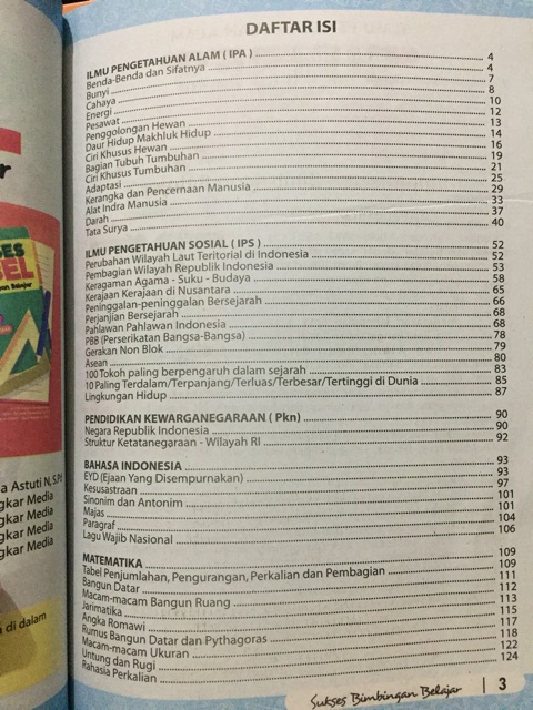 Sukses BIMBEL Bimbingan Belajar Untuk SD (IPS,IPA,PKN,B.Indonesia,Matematika)