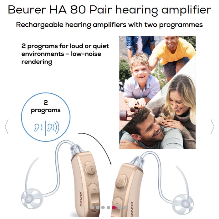 Beurer - Hearing Aid Rechargeable +2 Baterai Ha 80 Alat Bantu Dengar #98