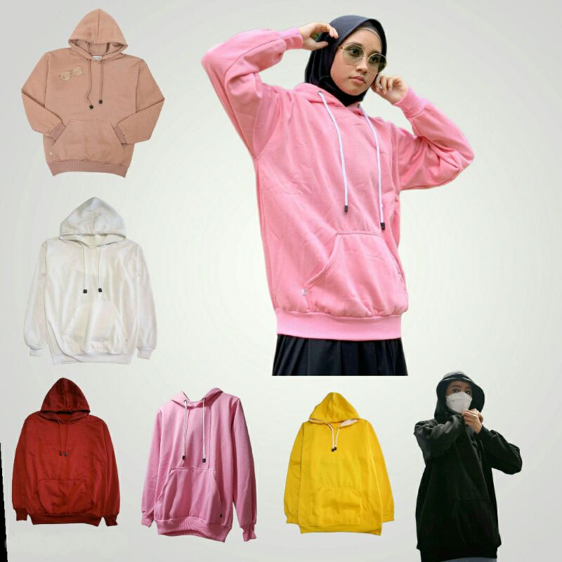 sweater hoodie polos pria wanita tebal / sweater polos / hoodie distro / sweater distro / hoodie