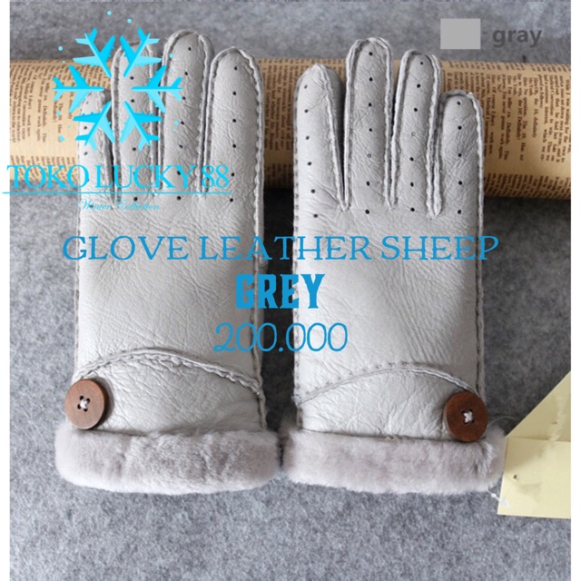 IMPORT MOLLAD Glove Leather Sheep Original Sarung Tangan Kulit bulu domba Glove Leather Woman Lamb Skin Fur