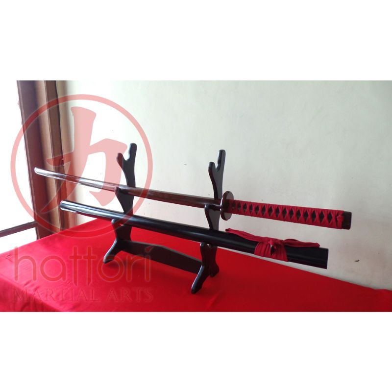 Bokken Nodachi with Saya PVC bilah Tebal- Pedang Kayu dgn sarung pvc
