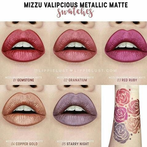 MIZZU METALLIC Matte lipstik matte metalik tahan lama termurah terlaris kekinian hits promo diskon