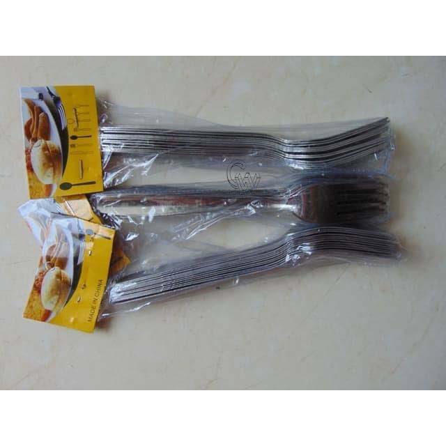 Cheaper-Garpu Makan stainless tebal / Garpu makan stainless / sendok tebal 18cm