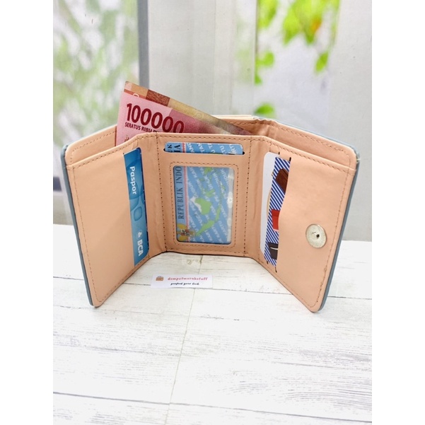 Dompet wanita kecil forever young lipat penutup kunci behel korea