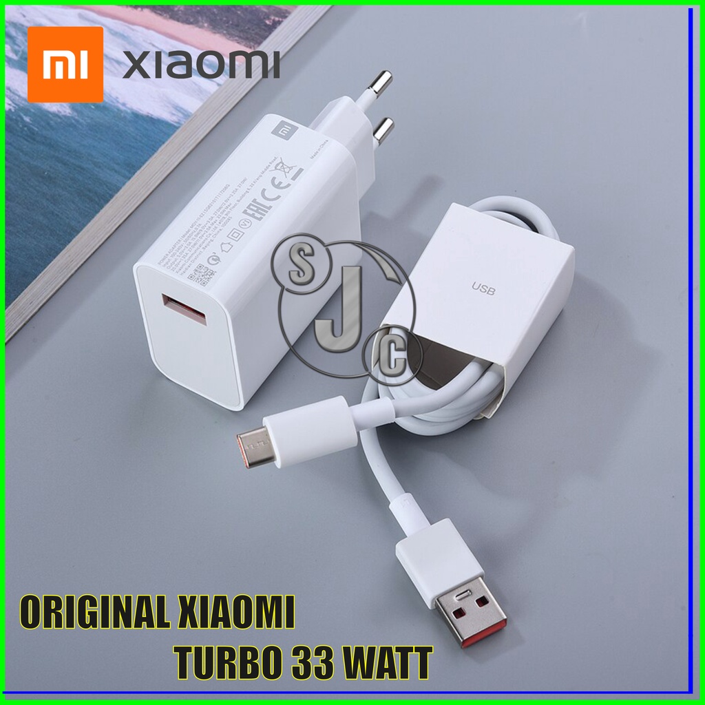 Charger Poco X3 33W Original 100% Turbo Charge Type C  X3 NFC / F3 Pro / Redmi Note 10s Ori New 33 W