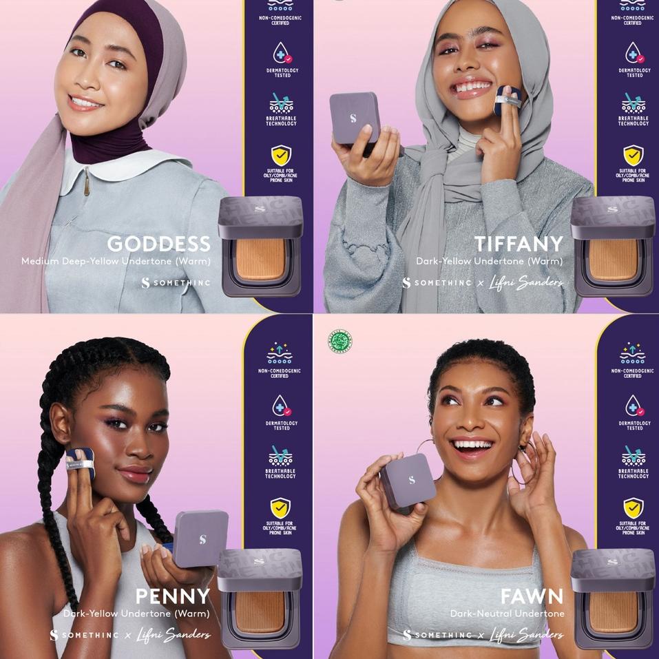 [KODE QQ746] SOMETHINC Hooman Copy Paste Cushions Breathable Mesh Cushion SPF 33 PA++ REFILL FULL UV