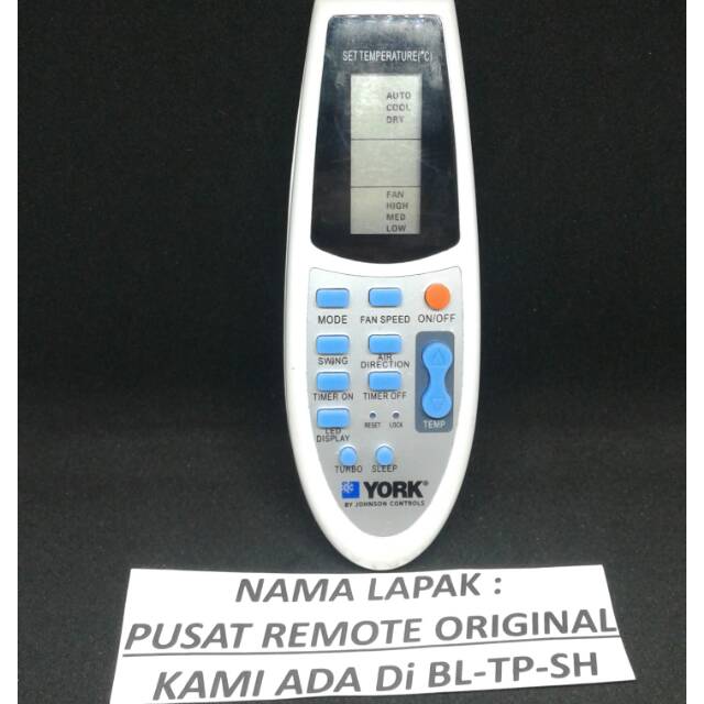 REMOTE REMOT AC YORK R91/BGCE ORIGINAL ASLI