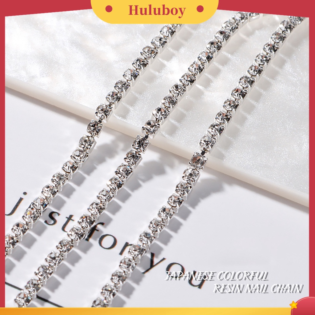 Huluboy Huluboy♡ 3 Pcs / Set Rantai Kuku 3D Bahan Logam Untuk Dekorasi Wanita