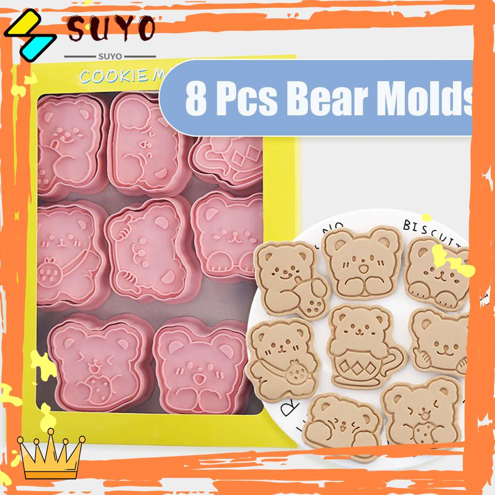 Suyo 8Pcs / set Cetakan Kue / Biskuit DIY Bahan Plastik