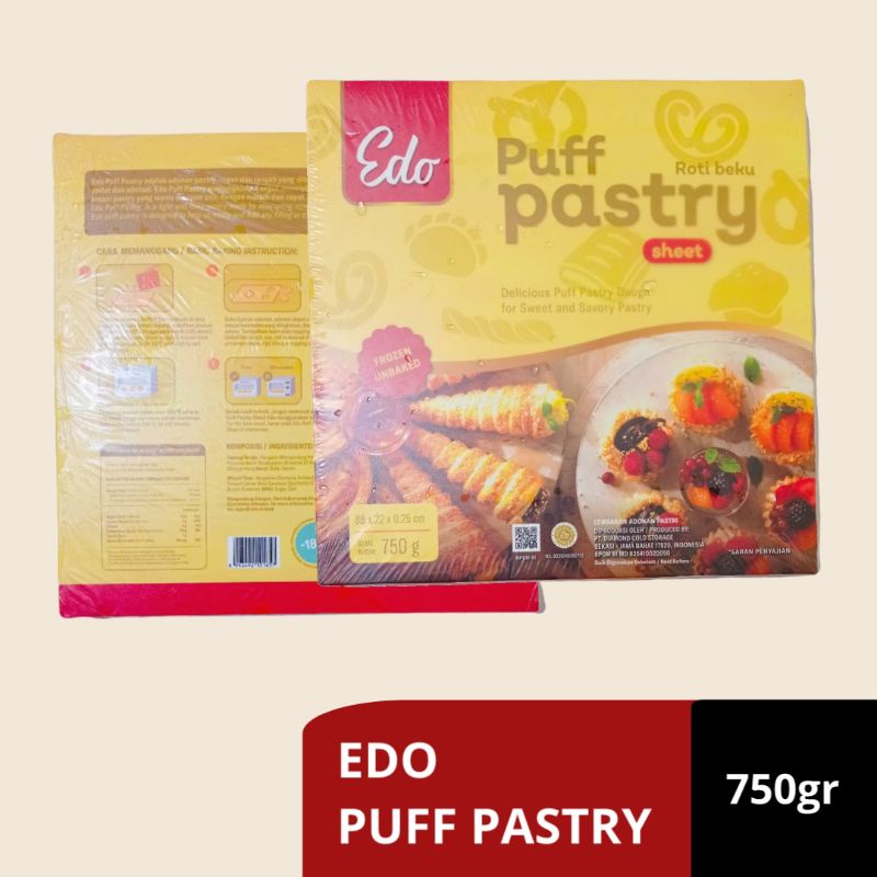 

Edo Puff Pastry Sheet 750gram KULIT PUFF PASTRY KULIT CROIFLE KULIT CROISANT KULIT CROFEL WAFFEL KULIT PUFF PASTRI 750GRAM