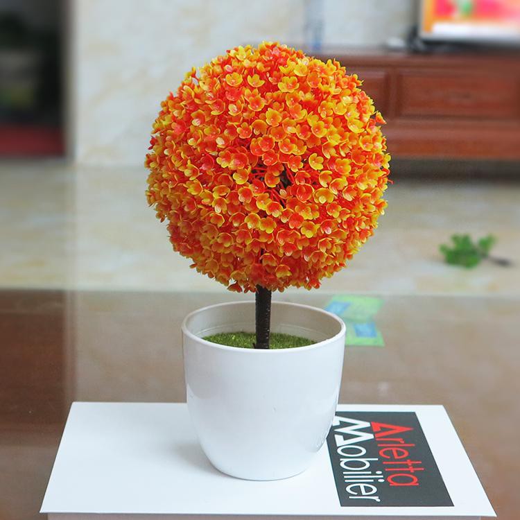 Swopply PT01 PT02 PT03 PT04 Tanaman Bunga Bonsai Plastik Dekorasi Rumah Pot Tanaman Bunga Hias Bongsai Artificial Flower Decoration