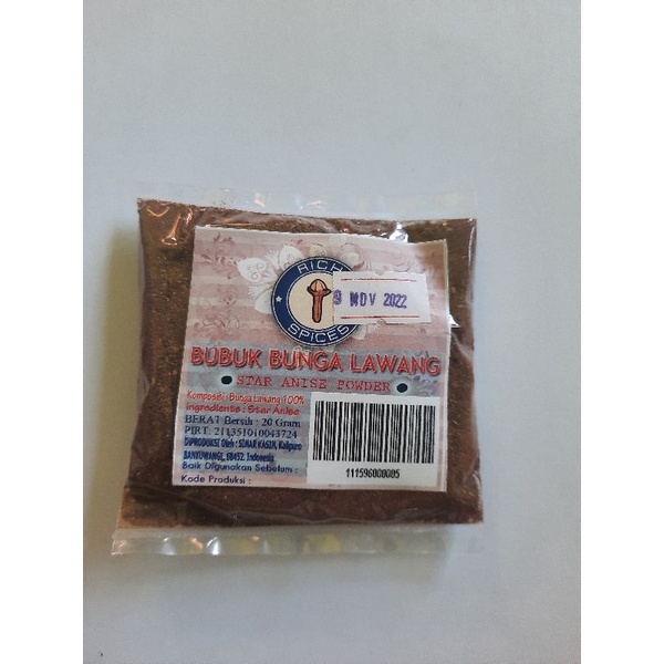 

Bubuk Bunga Lawang rich 20 gr star anise powder