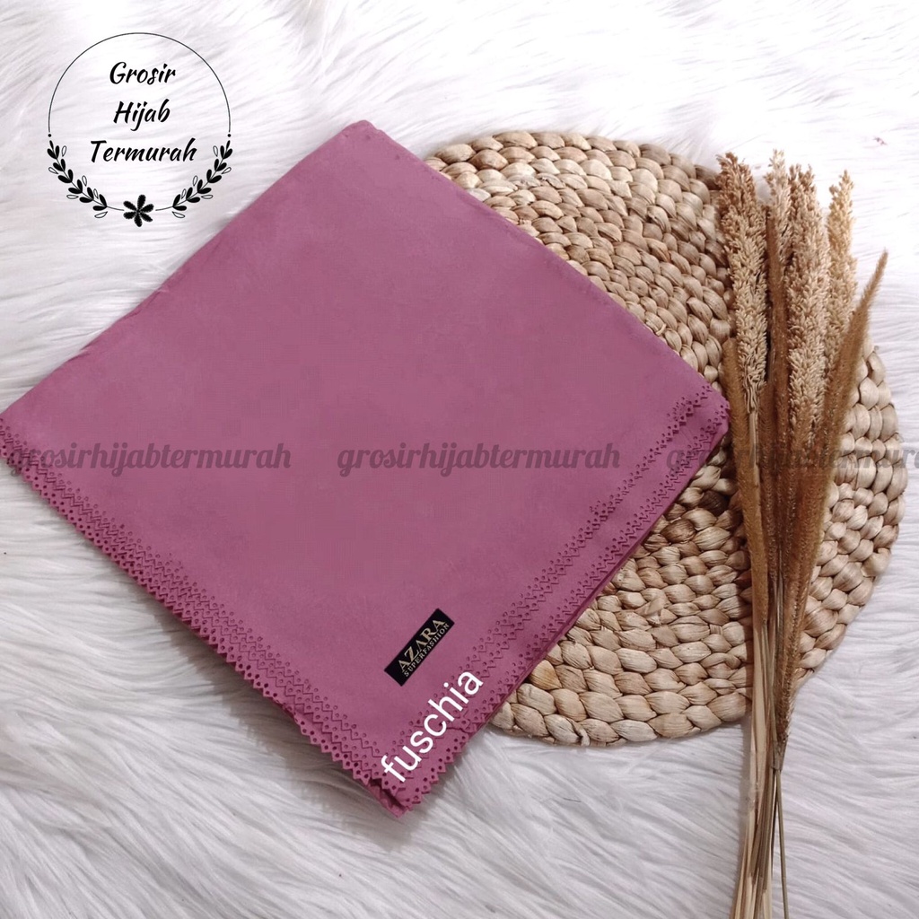 Hijab segiempat Oskara laser cut /Oscara /Japan / Jilbab voal miracle plain lasercut azara-Fuschia