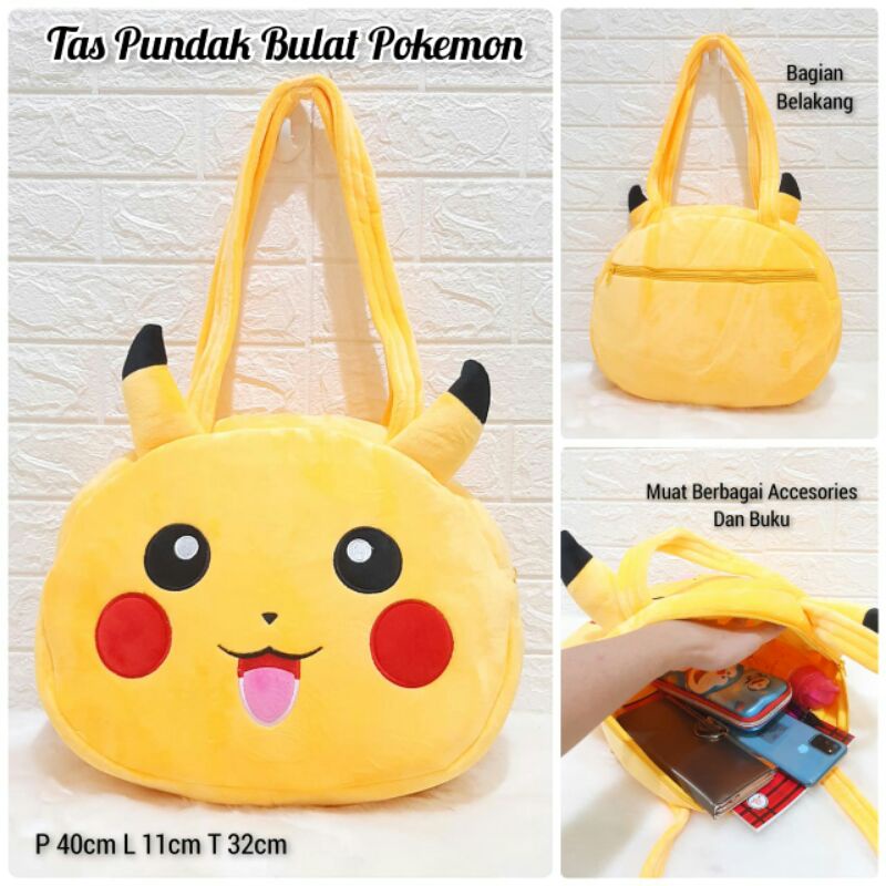 BAGPACK FULL BODY POKEMON+PENCIL CASE/BAGPACK POKEOMON/TAS PUNDAK BULAT POKEMON/BAGPACK BONEKA IMPOR