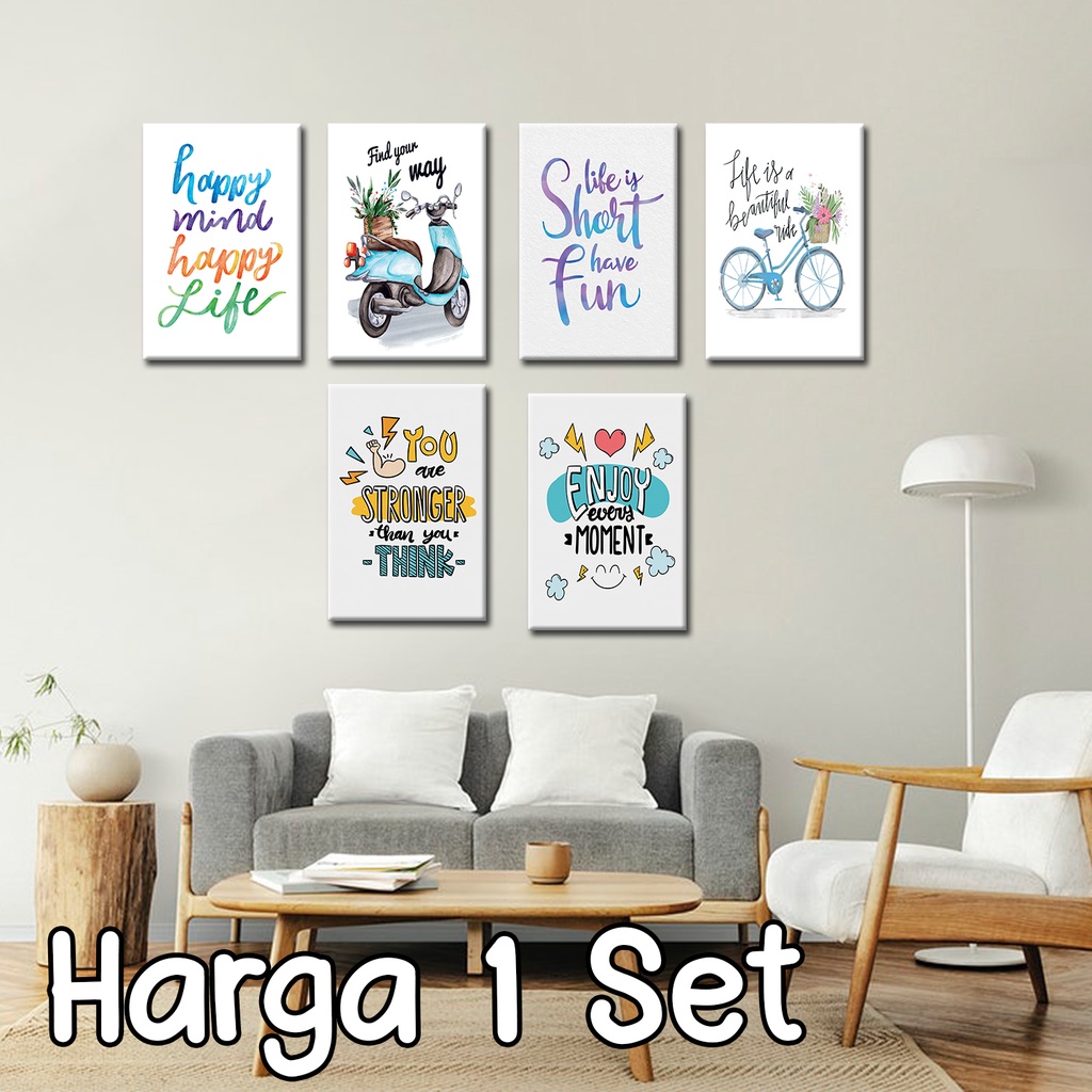 Wall Decor Hiaran dinding poster kayu dekorasi kamar