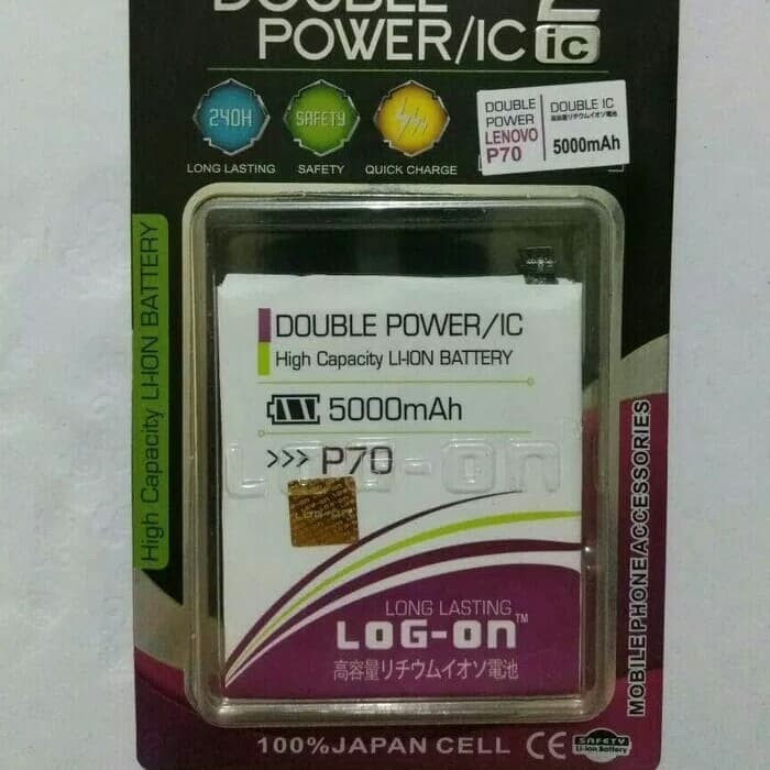 Battery/Baterai/Batre Lenovo P70/P1M/BL234 Original Log On Double Power