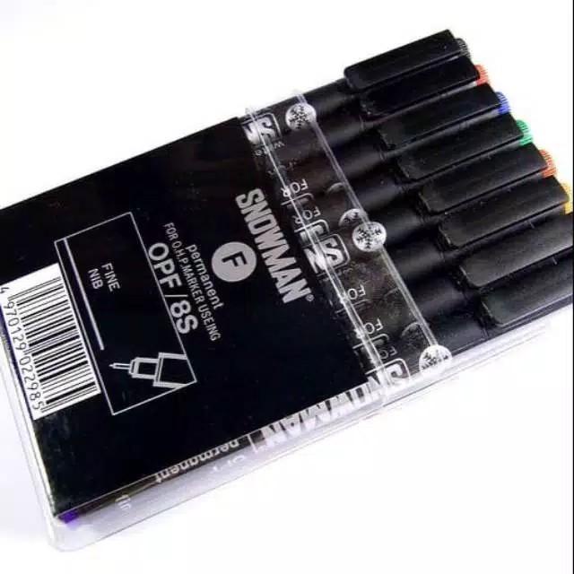 Spidol Snowman Opf / 8S Permanent 8 Warna Drawing Pen