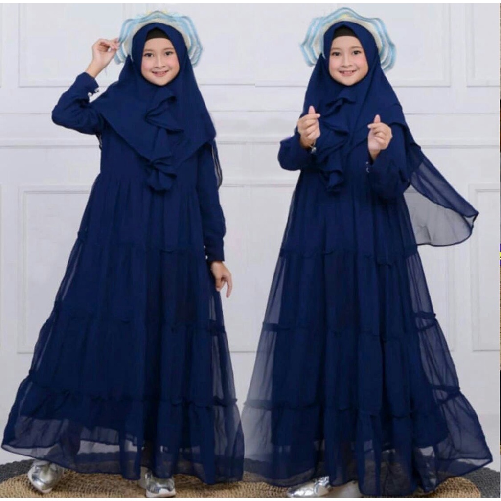 Syari Aina Kids - Gamis Syari Anak Perempuan Gamis Anak Umur 12 - 14 Tahun / Gamis Anak Perempuan Ga