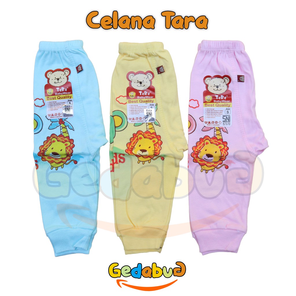 Celana Panjang TARA Warna | Celana Bayi &amp; Anak motif Random | Gedabug