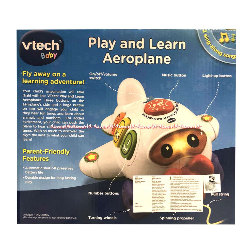 Vtech Baby Play And Learn Aeroplane Mainan Bayi Pesawat Plane