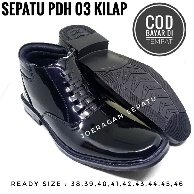 Sepatu Pdh Tni Polri Dishub Satpam Security Pria SEPATU PDH TNI POLRI DISHUB SATPAM SECURITY PRIA 03 KILAP