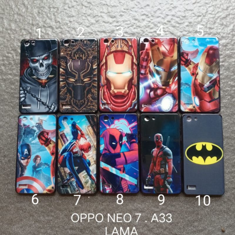 Case gambar Oppo A33 Neo 7 motif cowok ( 5 motif ) soft softcase softshell silikon cover casing kesing housing