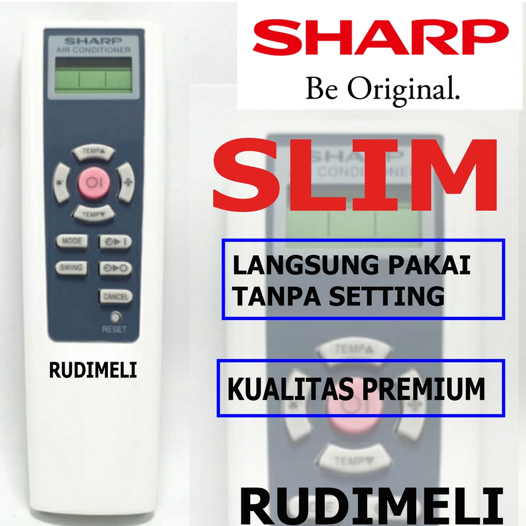 REMOTE AC / REMOT AC SHARP SLIM TANPA SETTING/ LANGSUNG PAKAI