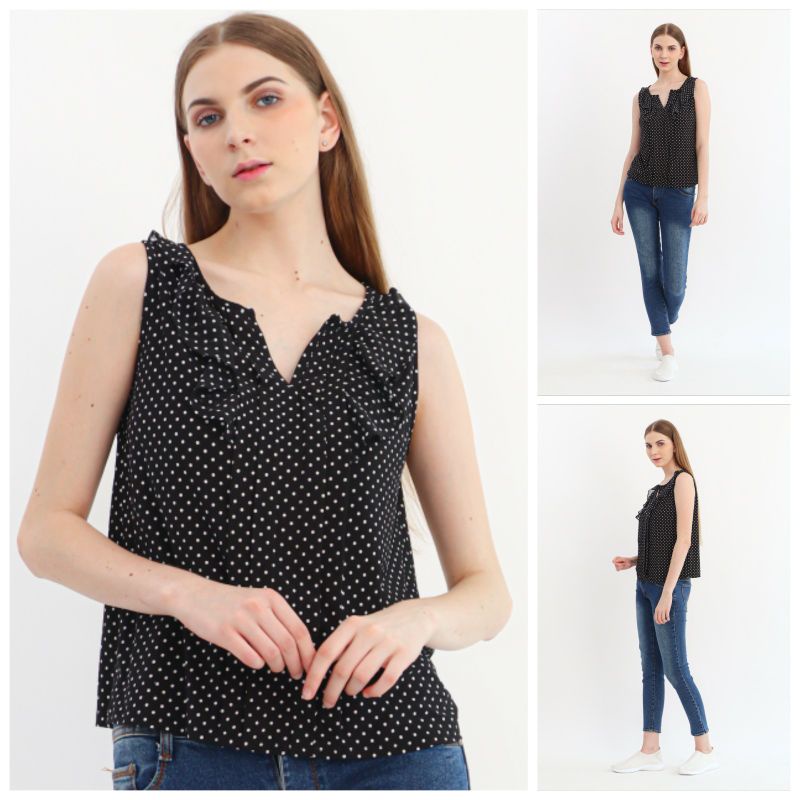 SLEEVELESS BLOUSE CASUAL BRANDED EXPORT. ATASAN WANITA TERMIRAH