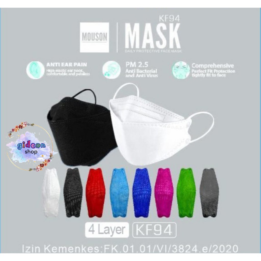 MASKER KOREA KF 94 IMPORT EARLOOP ISI 10 / MASKER KF 94 EVO KOREA 4 PLY BOX / MASKER KF 94 BOX